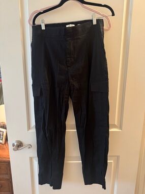 Vince Black linen Cargo Pants